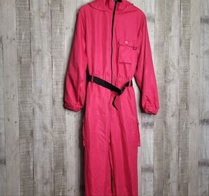 Squid Game Pink Hooded Jumpsuit with Black Belt. Halloween Costume